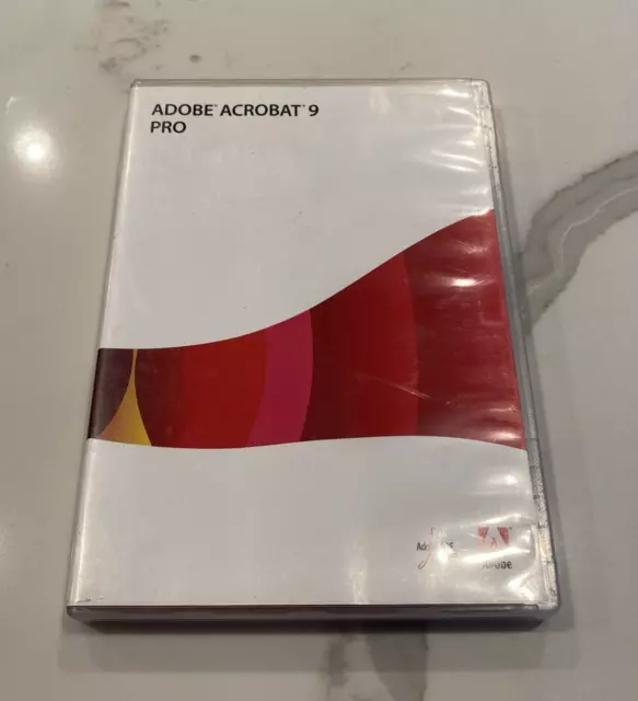 Adobe Acrobat  9 Pro Full Retail Version Windows 2 PCs (NOT Windows 10 OR 11)