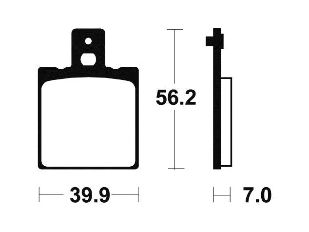 4095 - Pastillas de freno orgánicas MA19 compatible con GILERA KK 125 (ELEC.) 12