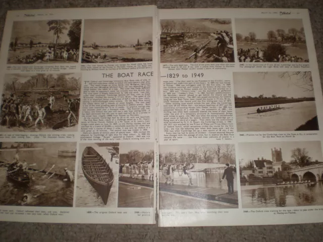 Photo article Oxford Cambridge University boat race 1829 to 1949 ref K
