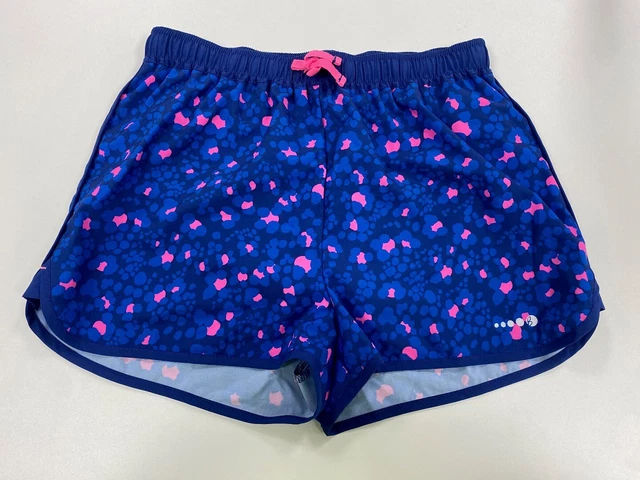 Pantaloncini sportivi MINI BODEN Activewear età 15 anni blu rosa stampa leopardata nuovi con etichette