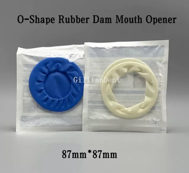 10 PC Dental Rubber Dam O-Shape Opener Soft Sterile Rubber Dam Cheek Retractore