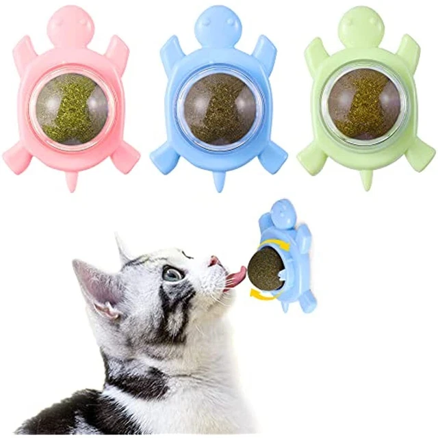 3 PIEZAS Bolas de hierba gatera para gatos Pared vid plateada para gatos Silvervine hierba gatera juguetes