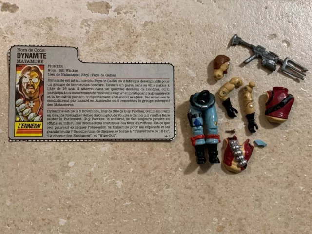 GI JOE MONKEY WRENCH - Figurine avec filecard - V1 de 1986 - Complet pour pièces