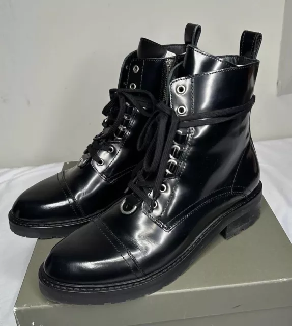 NWB ALL SAINTS Womens Boots Black US 11M Lira Leather Drawstring 34ZW0027 133.64 PicClick