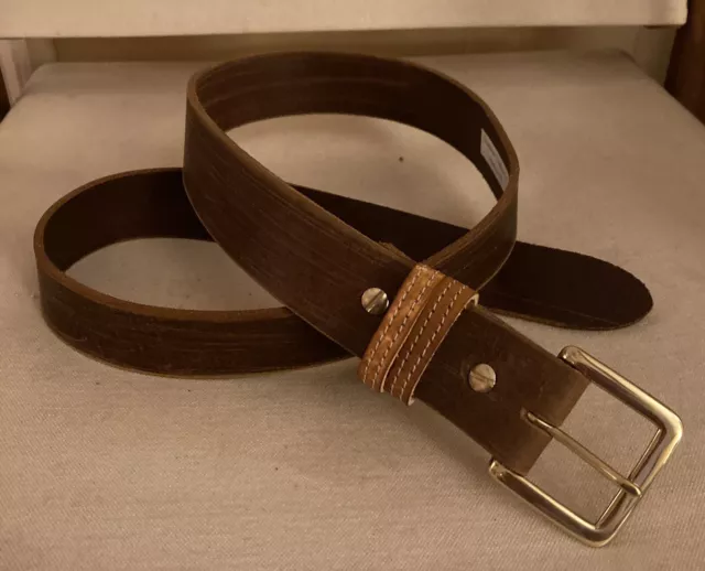 Full Grain Men’s Ladies Hand Stained Leather Belts Great Jean Belt Made In. USA