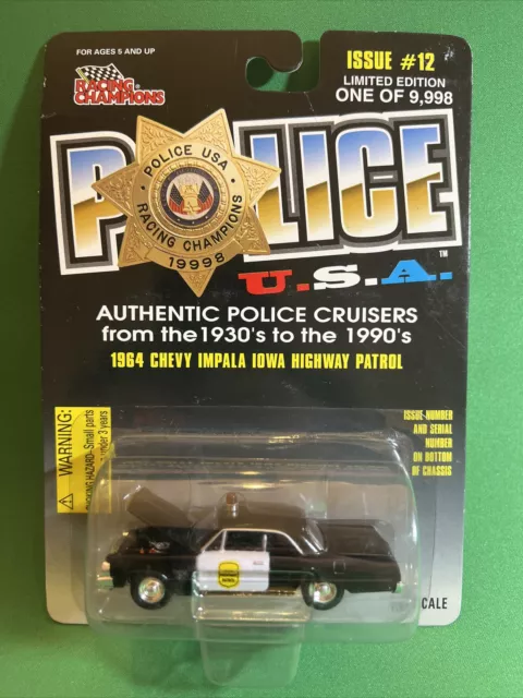 Racing Champions Police USA 1964 Chevy Impala Iowa Highway Patrol Issue #12