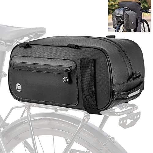 Sacoche Arrière De Vélo Avec Porte-gobelet - Polyester, 38x15.5x16 Cm, Bandes Réfléchissantes, Isolation