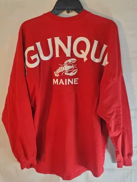 Spirit Jersey Size Large Red Long Sleeve Shirt "Ogunquit Maine"