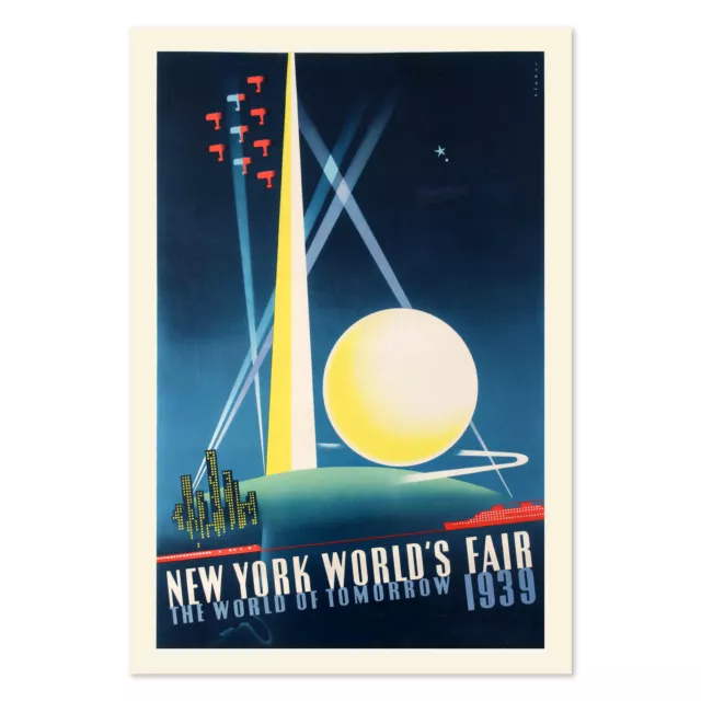 NY World's Fair 1939 World of Tomorrow Vintage Style Travel Poster