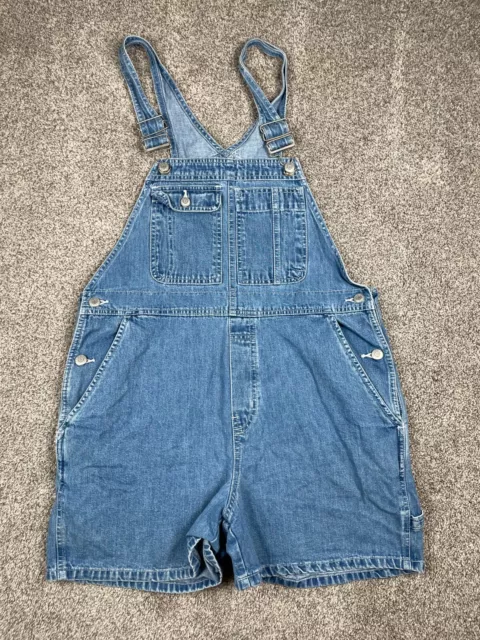 Vintage Gap Shortalls Womens Medium Denim Jean Romper Bib Overall Retro 90s Y2K