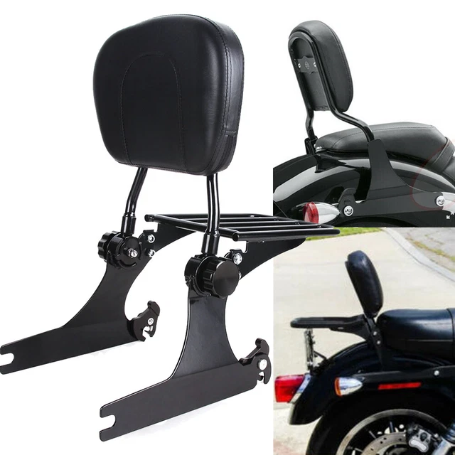 Dossier Sissy Bar Passager Harley Sportster XL883 XL1200 - Amovible Noir
