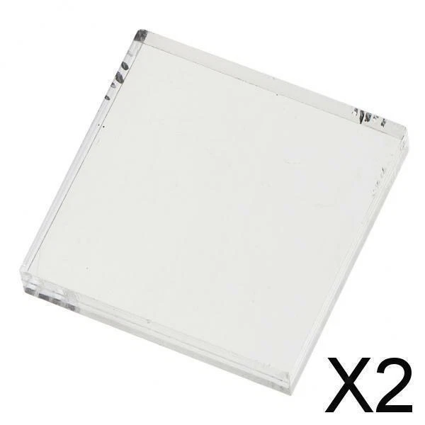 2X Square Clear Acrylic Block Stamp Blocks Scrapbook Stamping Craft Tool 5x5cm
