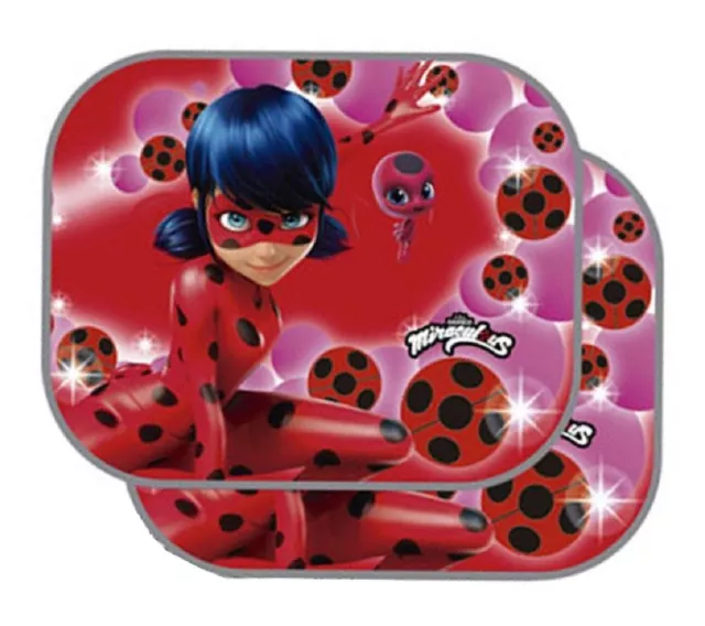 Ladybug Miraculous Set 2 Sonnenschirme Gardinen Sonnenschirm Auto Fenster Kinder