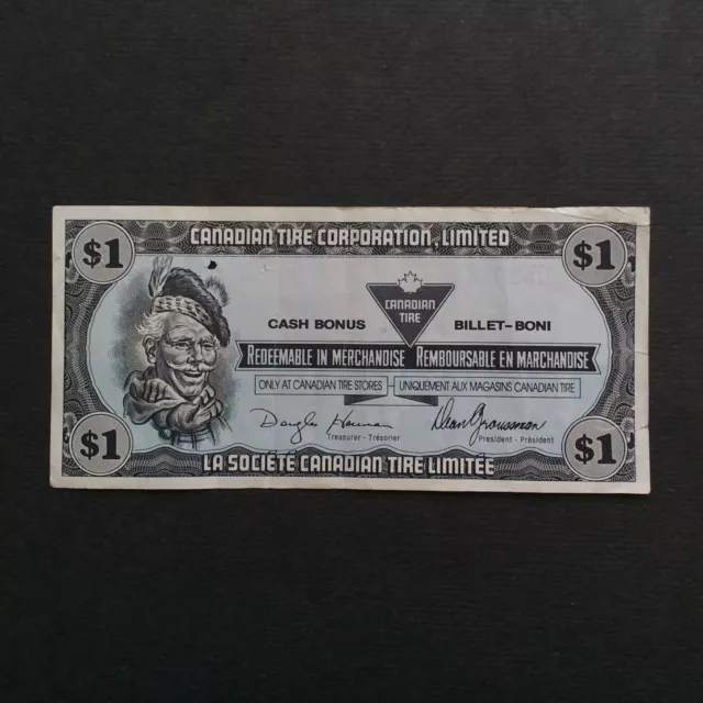 CANADIAN TIRE Money CTC S11 Issue $1.00 Coupon 1989 Store Bank Note