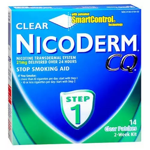 Nicoderm Cq Step 1 Clear Patches 21 mg Count of 1 By nicoderm CQ