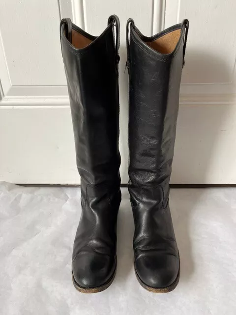 Frye Women's Black Leather Tall Riding Boots - Size 8.5