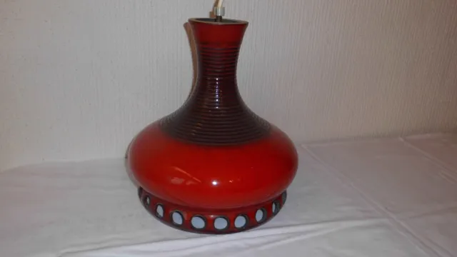 Fat Lava Vintage Deckenlampe Hängelampe Lampe Keramik 70 er Jahre  H 30,5 D 30