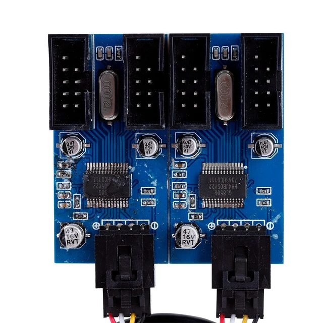 Motherboard 9 Pin USB Header Male 1 To 4 Female Extension Splitter Cable USB HB0