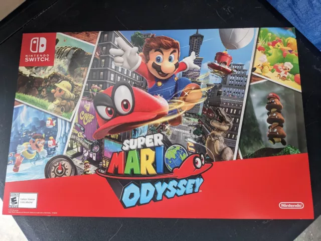 Officially Licensed Super Mario Odyssey 2-SIDED Poster Nintendo Switch  Promo Art