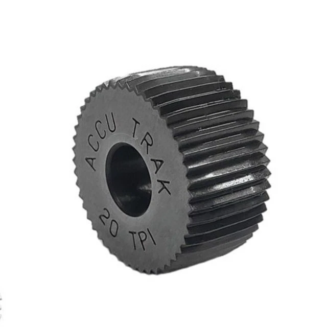 Accu Trak 20 TPI Convex, Straight Knurl Wheels NEW  2 pcs. 3/4" Dia. Cobalt.