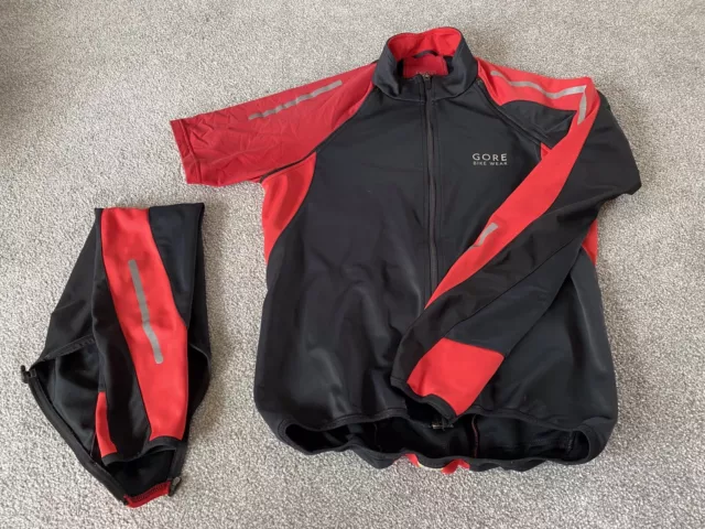 Gore Bike Wear Wind Stopper Jacket Medium Phantom 2 Red Medium