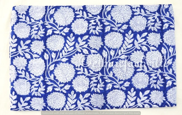 100% Coton Traditionnel Femme Couture Artisanat Main Bloc Tissu Imprimé Art