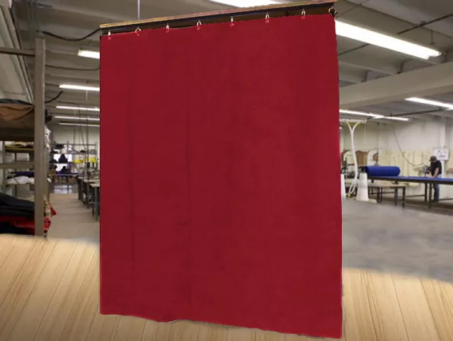 Economy Burgundy Curtain Panel/Partition, 8 H x 4½ W, Non-FR