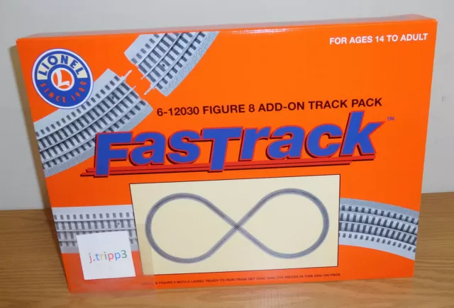 LIONEL 12030 FASTRACK Figure 8 Add On Track Pack O Gauge Train