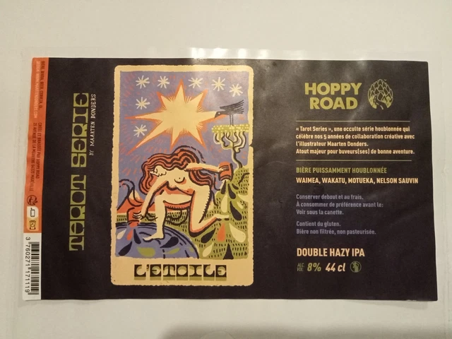 Etiquette de Bière : L' ETOILE - Brass. HOPPY ROAD - 54 France