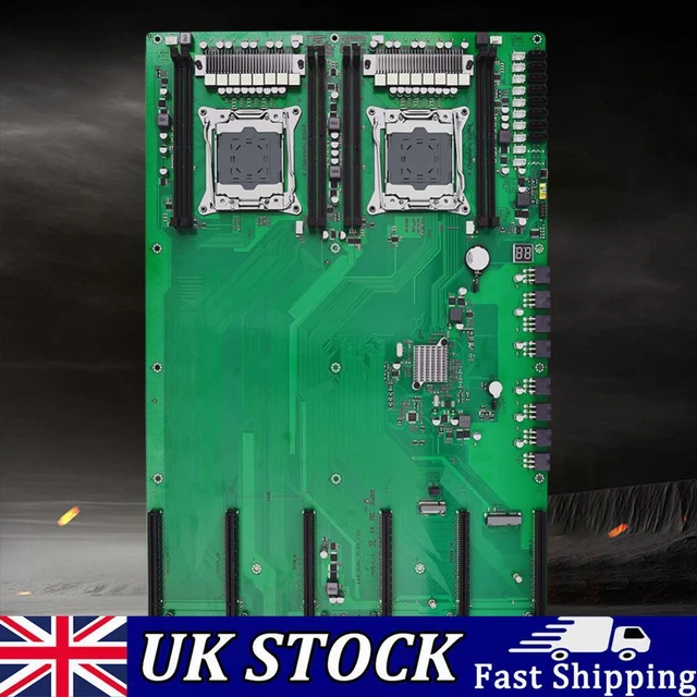 X99 DUAL PLUS V20 Miner Motherboard 4* PCIe3.0x16+2*PCIe3.0x8 8*SATA3.0 ...
