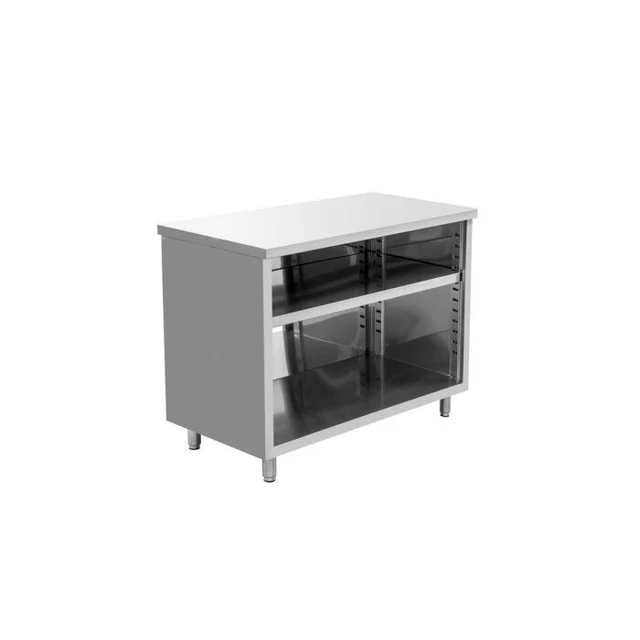 Kratos 32L-048 16-Gauge Enclosed Worktable, 48"Wx48"D, No Backsplash