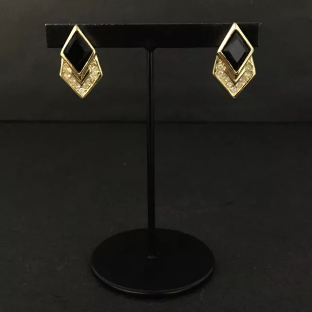 Christian Dior Rhinestone Gold Tone Earrings/9X0504
