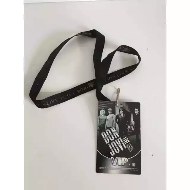 2011 Bon Jovi VIP backstage pass lanyard EUC concert souvenir