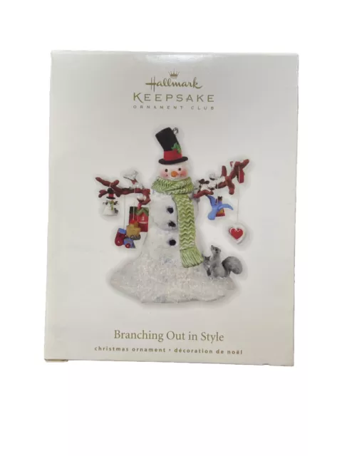 2010 Hallmark Branching Out in Style Keepsake Ornament Snowman