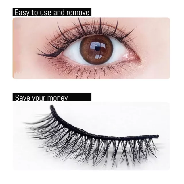 40 Self-Adhesive False Lash Strips: No Glue Needed