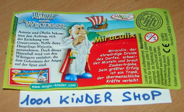 KINDER 2S-258 ASTERIX Vikings Wikinger Miraculix Bpz(D) EUR 1,50 ...