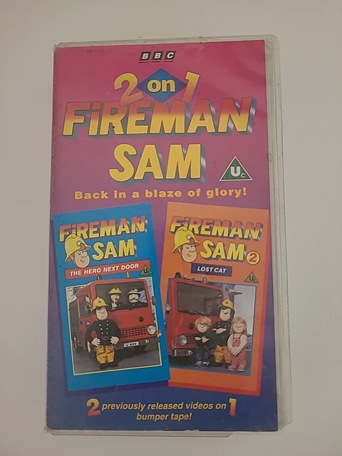 FIREMAN SAM 2 On 1 The Hero Next Door Lost Cat VHS SH 1996 9 fireman-sam-2-on-1-the-hero-next-door-lost-cat-vhs-sh-1996-9