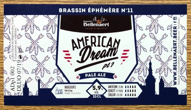 FRANCE BEER LABELS Brasserie Bellenaert AMERICAN PALE ALE $1.00 - PicClick
