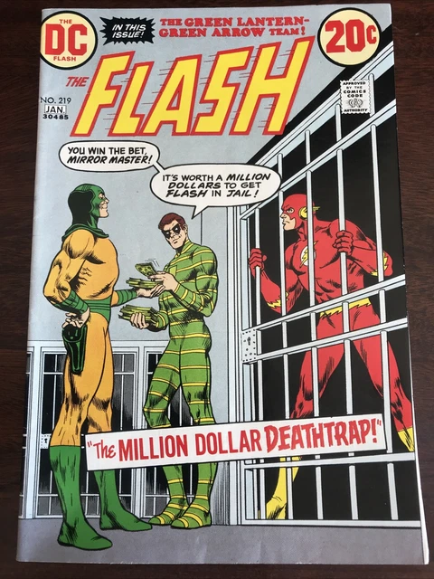 The Flash Vol. 1, #219 (Jan 1973, DC) Mirror Master, The Top, Green Lantern. VFN