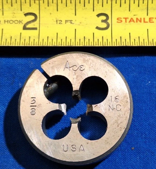 ACE USA Made 3/8-16 threading die coarse thread