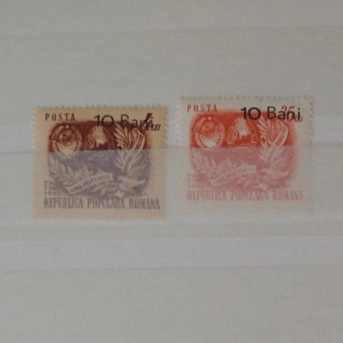 Rumänien 1952 Aushilfsausgabe Freundschaft RO-SU  MiNr1350-1351 */MH/mit Falz