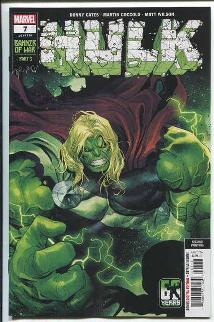 HULK #7 - MARTIN COCCOLO 2nd PRINTING VARIANT COVER - MARVEL COMICS/2022
