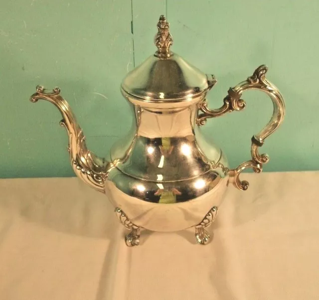 Vintage FB Rogers Silver Plate Coffee Pot/Pitcher With Hinged Lid