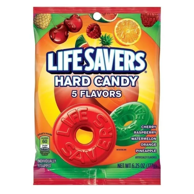 3x 177g Lifesavers Hard Candy USA Bonbons Wint o green & 5 Flavors (41,41/kg) 3