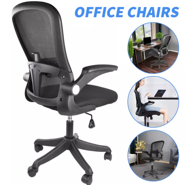 Adjustable Mesh Home Office Chair Ergonomic 360° Swivel Lift Computer Desk UK
