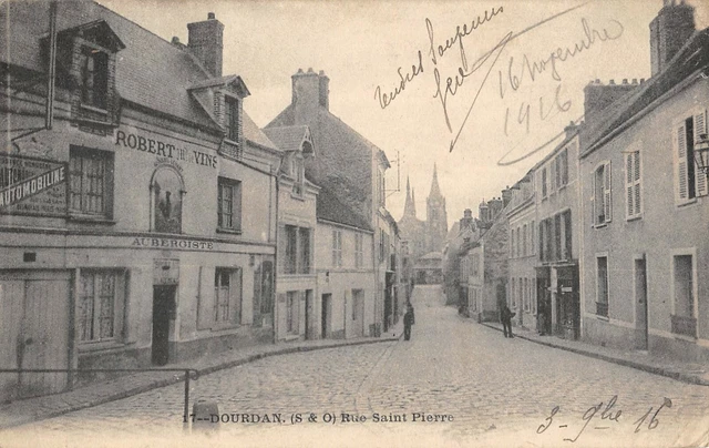 CPA DOURDAN, LA Rue Saint-Pierre et l´Eglise 1903 EUR 7,00 - FR