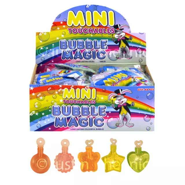 MINI TOUCHABLE BUBBLES Tubs Birthday Party Loot Bag Fillers Childrens Toys Kids