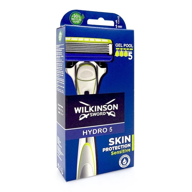 WILKINSON Sword Hydro 5 Skin Protection Herren Rasierer 5 Klingen Gel Pool NEU