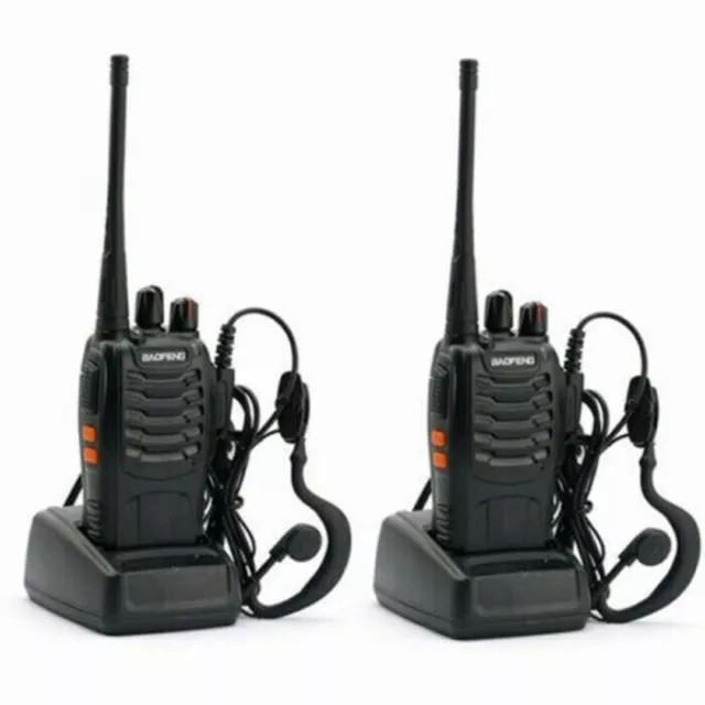 COPPIA WALKIETALKIE 2 BAOFENG BF-888S RICETRASMITTENTE PMR RADIO UHF 400-470 MHz