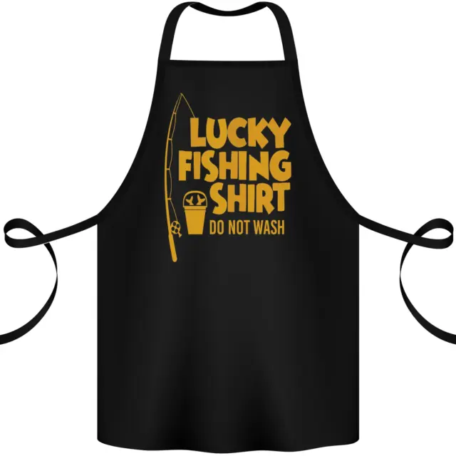 Lucky Fishing Fisherman Funny Cotton Apron 100% Organic